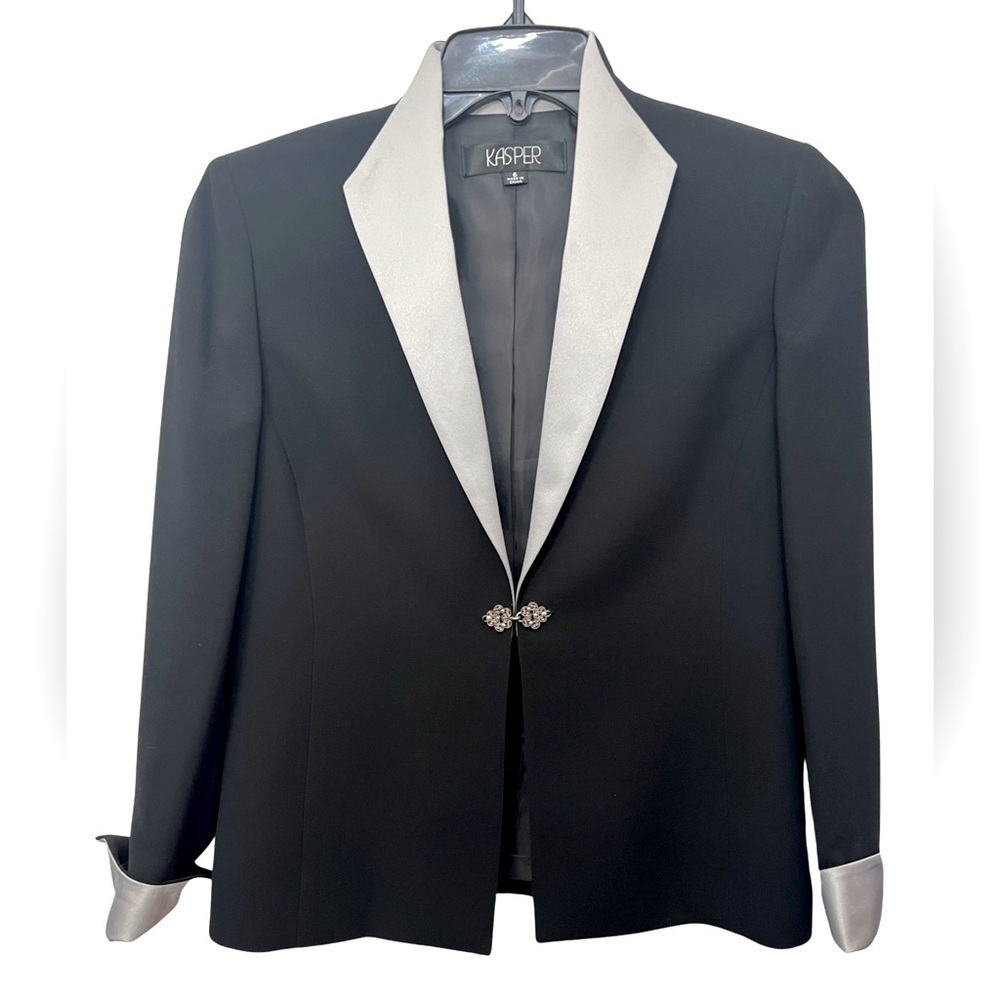 Kasper black & gray blazer jacket